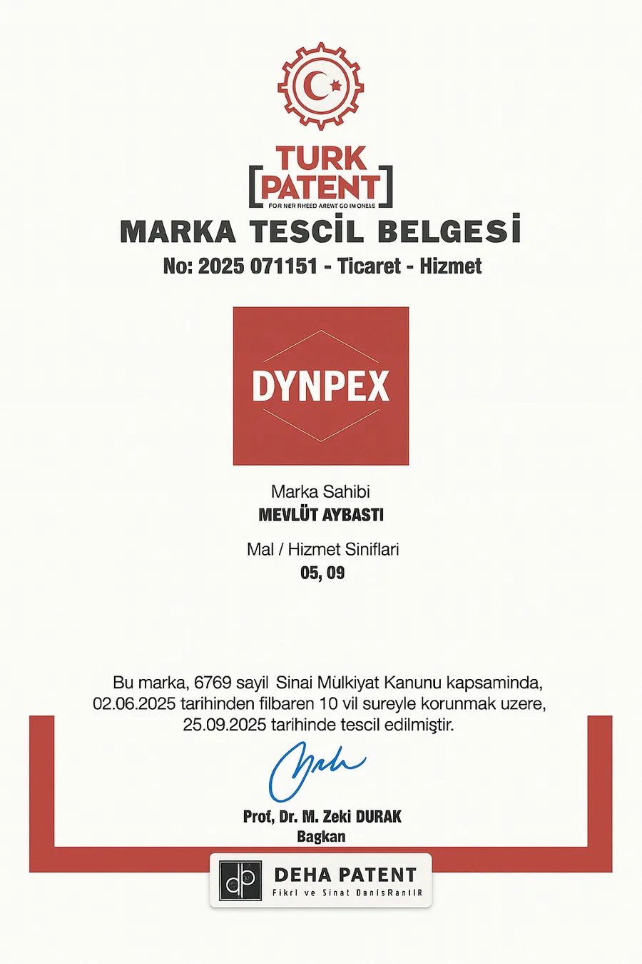 MARKA TESCİL DYNPEX TOOLS